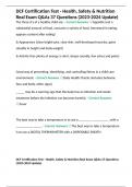 DCF Certification Test - Health&comma; Safety & Nutrition Real Exam Q&As 37 Questions &lpar;2023-2024 Update&rpar;
