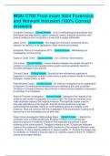 WGU C702 Final exam 2024 Forensics and Network Intrusion &vert;100&percnt; Correct Answers