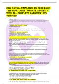 2023 ACTUAL FINAL HESI OB PEDS Exam Test BANK LATEST UPDATE GRADED A WITH ALL COMPLETE ANDWERS 100&percnt; VERIFIED