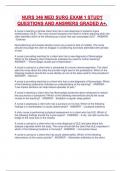 NURS 346 MED SURG EXAM 1 STUDY QUESTIONS AND ANSWERS GRAD ED A&plus;&period;