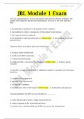 JBL Module 1 Exam Questions with Complete Solutions 