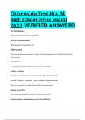 ACTUAL Citizenship Test &lpar;for AL high school civics exam&rpar; 2023 VERIFIED ANSWERS