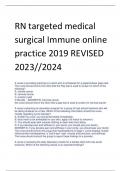 RN targeted medical  surgical Immune online  practice 2019 REVISED  2023&sol;&sol;2024