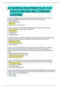 ATI MEDSURG PROCTORED EXAM _NGN UPDATE 2023/2024 100% VERIFIED  ANSWERS 