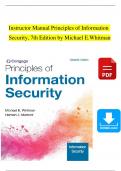 Instructor Manual Principles of Information Security, 7th Edition by Michael E.Whitman