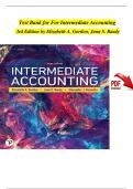 TEST BANK - Intermediate Accounting, 3rd Edition by Elizabeth A. Gordon, Jana S. Raedy, All Chapters 1 - 22, Complete Newest Version