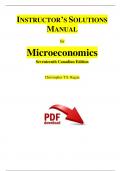Christopher Ragan Microeconomics, 17th Edition Solution Manual, All Chapters 1 - 20, Complete Newest Version