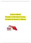 Instructor Manual Principles of Information Security, 7th Edition by Michael E.Whitman (Complete Chapters)