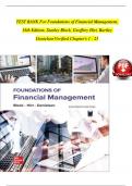 TEST BANK For Foundations of Financial Management, 18th Edition, Stanley Block, Geoffrey Hirt, Bartley Danielsen| Verified Chapter's 1 - 21 | Complete Newest Version