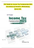 TEST BANK for Income Tax Fundamentals 2023 41st Edition by Gerald E&period; Whittenburg&comma; Steven Gill&period; 
