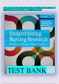 TEST BANK FOR UNDERSTANDING  NURSING RESEARCH 6TH EDITION SUSAN GROVE A+ VERIFIED GUIDE
