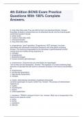 4th Edition BCNS Exam Practice Questions With 100&percnt; Complete Answers&period;