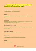 Test bank&comma;Exam &lpar;elaborations&rpar;   Texas Real Estate Principles 1 & 2 with verified answers&comma; chambering college of nursing&period;