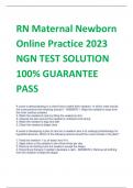 RN Maternal Newborn  Online Practice 2023 NGN TEST SOLUTION  100&percnt; GUARANTEE  PASS
