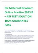 RN Maternal Newborn  Online Practice 2023 B  &ndash; ATI TEST SOLUTION  100&percnt; GUARANTEE  PASS
