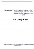 2022 RN HESI EXIT EXAM Version 1 &lpar;V1&rpar;- &lpar;Actual Screenshots&rpar; &lpar;All Included&excl;&excl;&rpar; INET RN HESI EXIT EXAM VERSION 1 ACTUAL SCREENSHOTS 2022-2023 &sol; HESI RN EXIT EXAM VERSION 1 2022- 2023