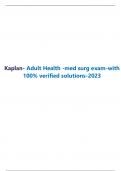 Adult Health -med surg exam-with 100% verified solutions-2023.