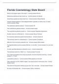 Florida Cosmetology State Board  exam with answers&vert; latest update&vert; 100&percnt; solution