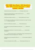 JIBC EMR Quiz Bank &vert; 655 Questions with 100&percnt; Correct Answers &vert; Latest Update &vert; Verified