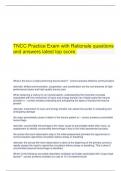   TNCC Practice Exam with Rationale questions and answers latest top score.