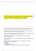  TNCC Notes for Written Exam questions and answers 100&percnt; guaranteed success&period;