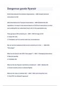 Dangerous goods Ryanair Questions & Answers 2023&lpar;A&plus;GRADED 100&percnt;VERIFIED&rpar;