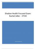 SHADOW Health Focused   EXAMS CORRECTLY ANSWERED &sol; LATEST UPDATE VERSION &sol; GRADED A&plus;