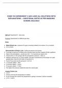 CHEM 103 EXPERIMENT 5 GAS LAWS ALL SOLUTIONS WITH EXPLANATIONS &plus; ADDITIONAL NOTES AS PER MARKING SCHEME 2022&sol;2023