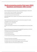 Sterile processing practice final exam &lpar;2023&rpar; Questions and Answers 100&percnt; Correct 