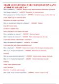 UPDATED NR602 MIDTERM 2024&sol;2025 VERIFIED QUESTIONS AND  ANSWERS GRADED A&plus;