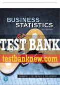 Test Bank For Business Statistics 4th Edition All Chapters - 9780134705217