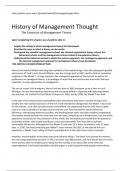 History  of  Management  Thought Latest Verified Review 2023 Practice Questions and Answers for Exam Preparation, 100% Correct with Explanations, Highly Recommended, Download to Score A+