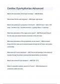 Cardiac Dysrhythmias Advanced Questions & Answers 2023&lpar;A&plus;GRADED 100&percnt;VERIFIED&rpar;