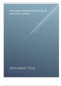TEST BANK FOR BIOSTATISTICS ALL IN ONE LATEST UPDATE &period;pdf