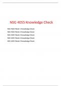  NSG4055/ NSG 4055 Knowledge Check Week 1,2,3,4,5, South University
