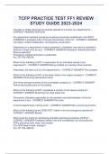 TCFP PRACTICE TEST FF1 REVIEW  STUDY GUIDE 2023-2024