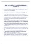  ATI Parenteral &lpar;IV&rpar; Medications Test Graded A