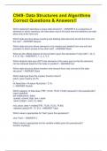 C949- Data Structures and Algorithms Correct Questions & Answers&excl;&excl;