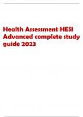 Health Assessment HESI Advanced complete study guide 2023