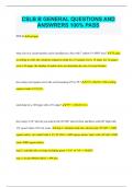 CSLB B GENERAL QUESTIONS AND ANSWRERS 100&percnt; PASS