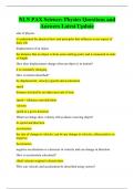 NLN PAX Science&colon; Physics Questions and Answers Latest Update