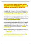 &lpar;Top QUALITY 2024&sol;2025 EXAM REVIEW&rpar; Introduction to Communication WGU - C464 PRE-ASSESSMENT Questions and  answers&comma; 100&percnt; Accurate&period; VERIFIED&period;