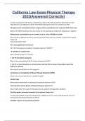 California Law Exam Physical Therapy 2023&lpar;Answered Correctly&rpar; 