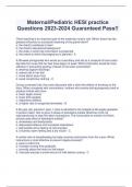  Maternal/Pediatric HESI practice Questions 2023-2024 Guaranteed Pass!!