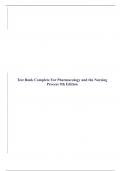 Test Bank Complete Guide For Pharmacology and the Nursing Process 9th and 10th Edition