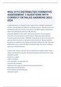 WGU D115 DISTRIBUTED FORMATIVE ASSESSMENT 3 QUESTIONS WITH CORRECT DETAILED ANSWERS 2023-2024 