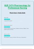Exam 1 Study Guide - NUR2474 / NUR 2474 (Latest 2023 / 2024) : Pharmacology for Professional Nursing - Rasmussen