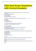 EAS Hard Exam Questions with Correct Answers 