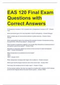 EAS 120 Final Exam Questions with Correct Answers 