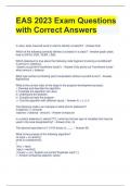 EAS 2023 Exam Questions with Correct Answers 